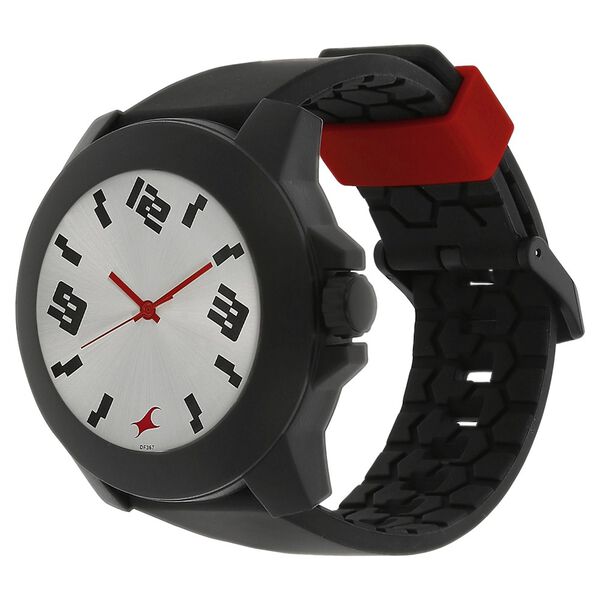Fastrack Quartz Analog Silver Dial Plastic Strap Watch for Unisex - image number 1