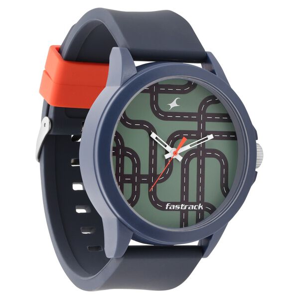 Fastrack Quartz Analog Green Dial Silicone Strap Watch for Unisex - image number 1