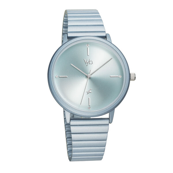 Fastrack Vyb Bliss Quartz Analog Blue Dial Stainless Steel Strap Watch for Girls - image number 1