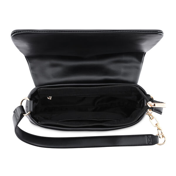 Fastrack Pleated Shoulder Bag with Chain Detailing Sling in Black - image number 7
