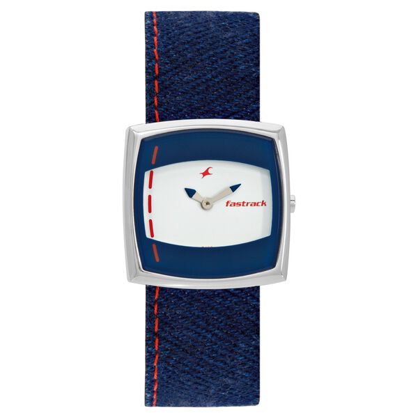 Fastrack Quartz Analog White Dial Leather Strap Watch for Girls - image number 0