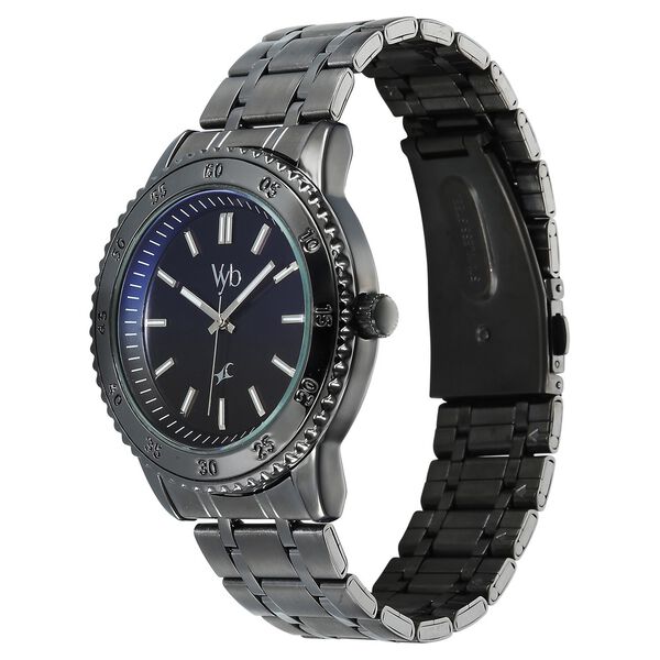 Vyb Quest By Fastrack Quartz Analog Multicoloured Dial Grey Stainless Steel Strap Watch For Guys - image number 4