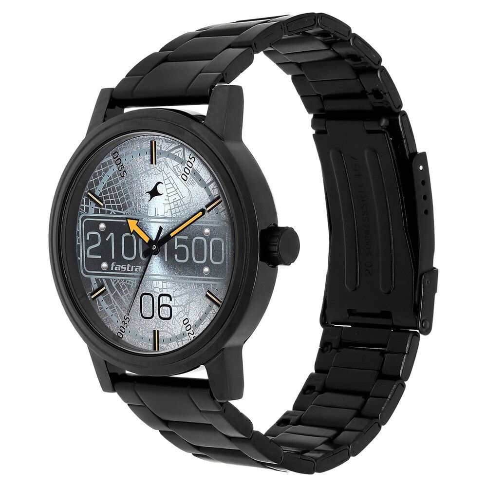 Fastrack Road Trip Quartz Analog Grey Dial Stainless Steel Strap