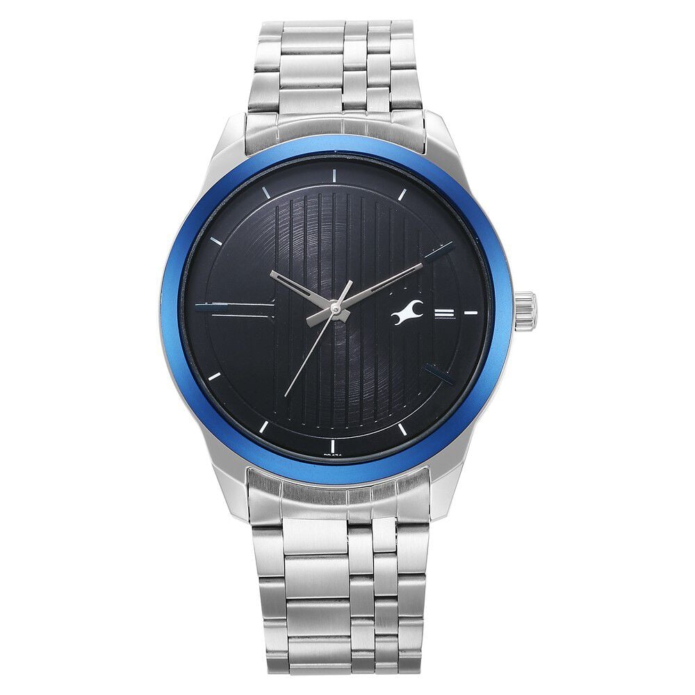 Fastrack Stunners Quartz Analog Black Dial Metal Strap Watch for