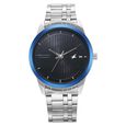 Fastrack Stunners Quartz Analog Black Dial Silver Stainless Steel Strap Watch For Guys - image number 0