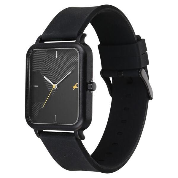 Fastrack Hype Neo Chic Quartz Analog Black Dial Silicone Strap Watch For Unisex - image number 2