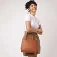 Fastrack Structured Satchel Bag for Women | Classic Bag for Girls, Ladies, Women |� Spacious Bag for College, Work Made of High Quality Faux Leather (Tan) - image number 7