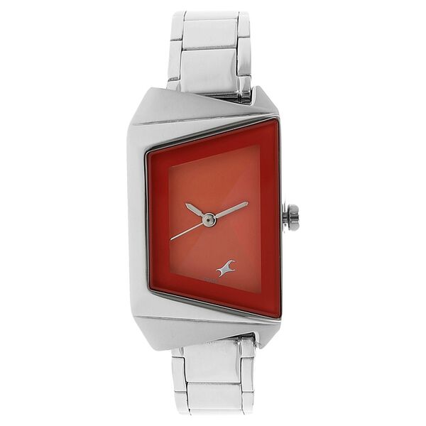 Fastrack Quartz Analog Pink Dial Stainless Steel Strap Watch for Girls - image number 0
