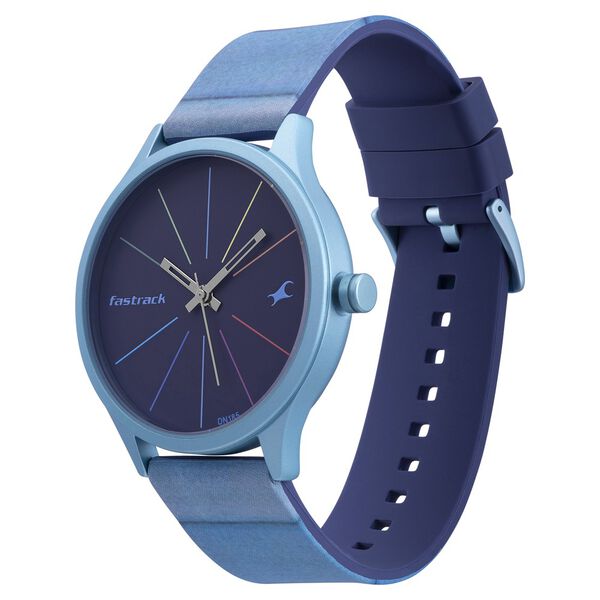 Fastrack Topicals Quartz Analog Blue Dial Silicone Strap Unisex Watch - image number 2