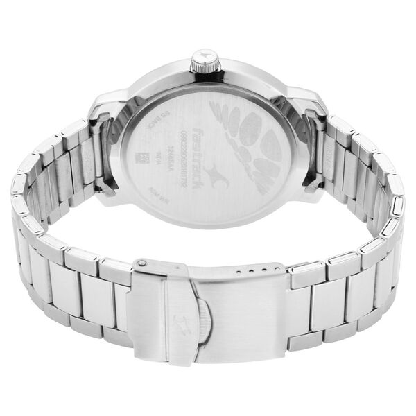 Fastrack Bare Basics Quartz Analog with Date White Dial Stainless Steel Strap Watch for Guys - image number 5