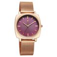 Fastrack Stunners Quartz Analog Purple Dial Rose Gold Stainless Steel Strap Watch For Girls - image number 1