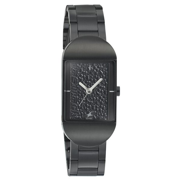Fastrack Go Skate Quartz Analog Black Dial Stainless Steel Strap Watch for Girls - image number 0