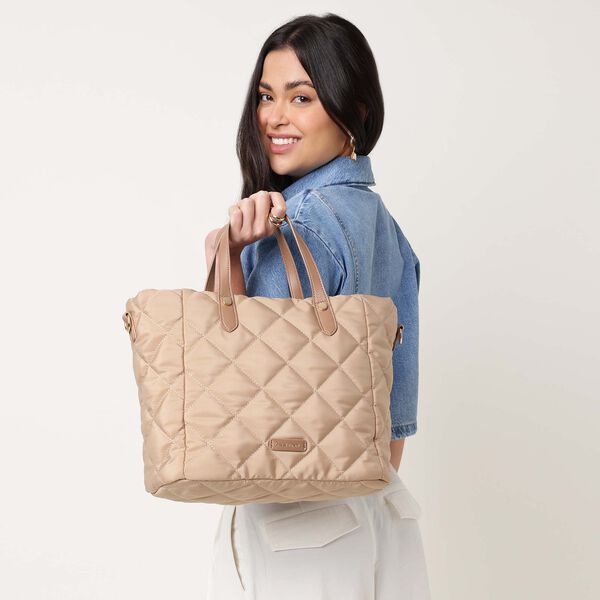 Gridline beige tote - image number 0