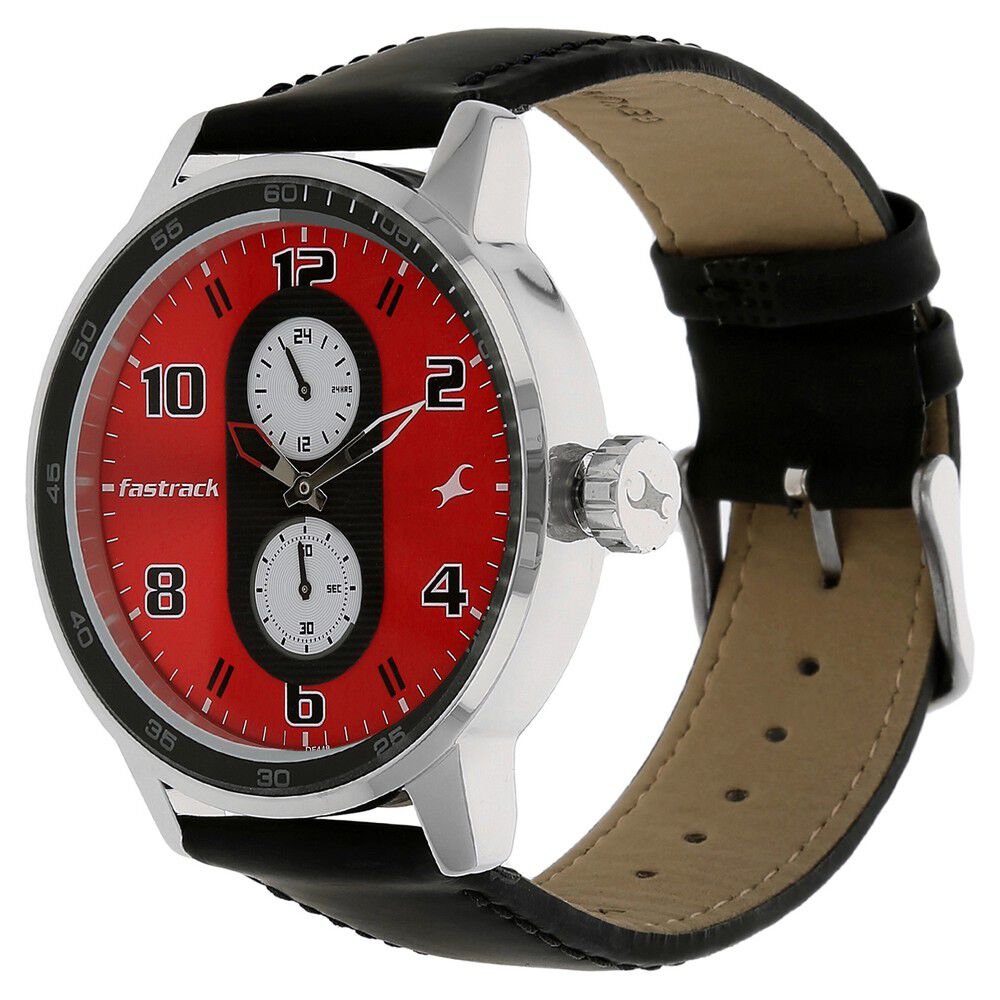 Fastrack red discount dial watch