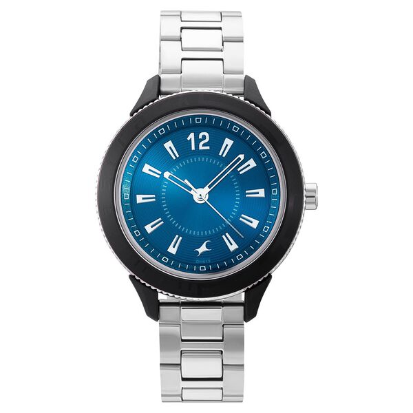 Fastrack Modular Quartz Analog Blue Dial Stainless Steel Strap Watch for Girls - image number 1