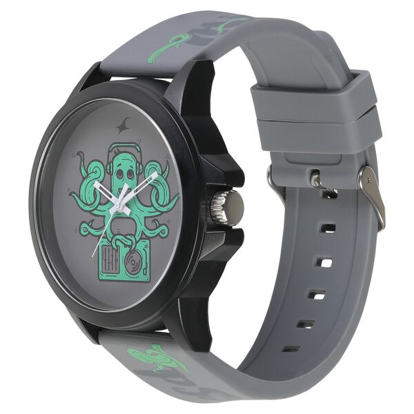 Fastrack Wicked Lines Quartz Analog Multicoloured Dial Silicone Strap Unisex Watch - image number 2