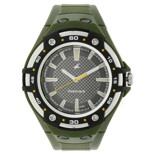 Fastrack Quartz Analog Silver Dial Plastic Strap Watch for Guys - image number 0