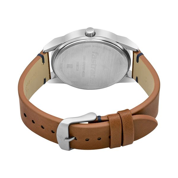 Fastrack Stunners Quartz Analog Blue dial Leather Strap Watch for Guys - image number 4