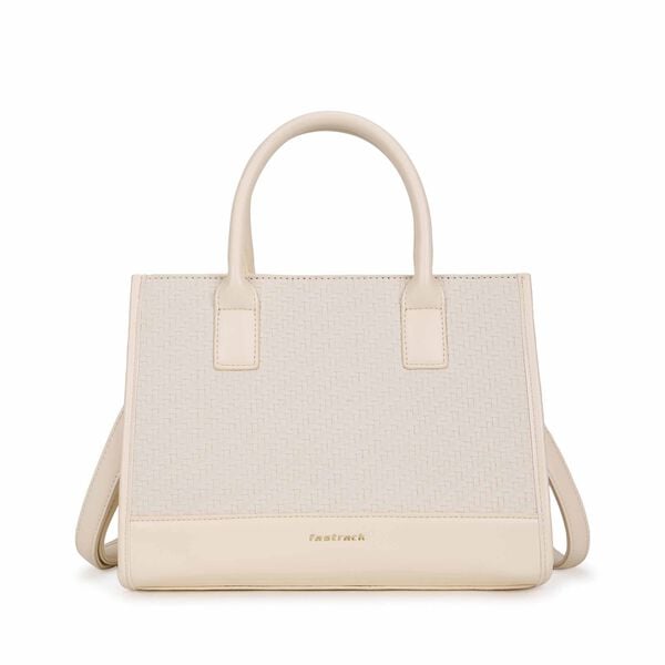 Lattice white satchel - image number 1