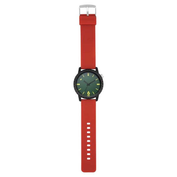 Fastrack Quartz Analog Green Dial Silicone Strap Watch for Unisex - image number 5