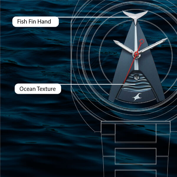Fastrack Oceanyx Quartz Analog with Date Blue Dial Silver Strap Watch For Guys - image number 2