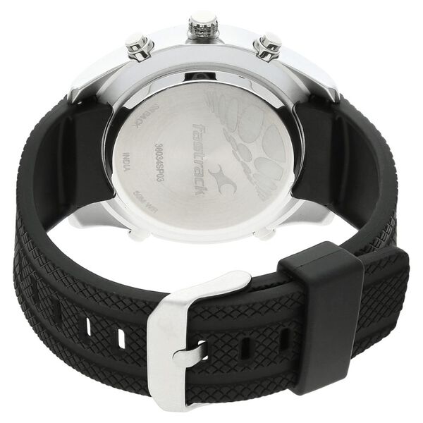 Fastrack Quartz Analog Digital Grey Dial Silicone Strap Watch for Guys - image number 3