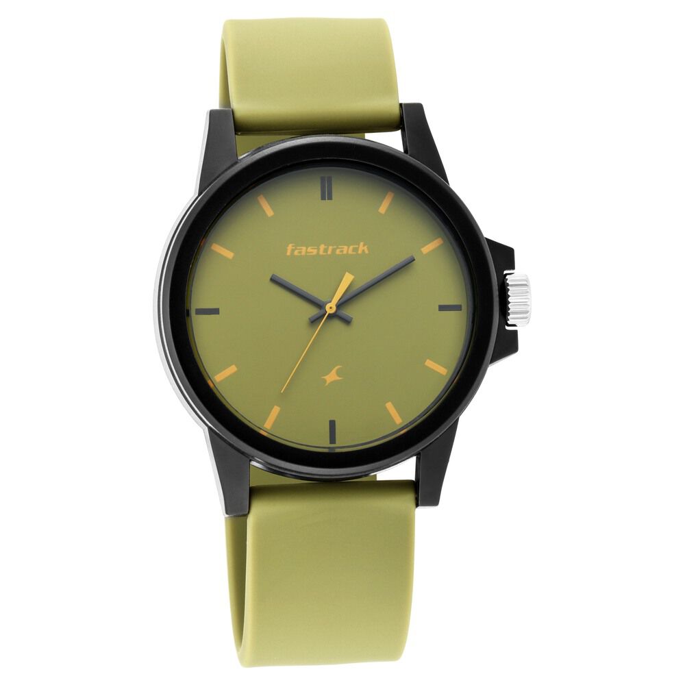 Fastrack Fastfit Quartz Analog Green Dial Silicone Strap Unisex Watch