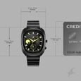 Fastrack Spooky Quartz Multifunction Watch for Men with Black Dial and Black Metal Strap - image number 3
