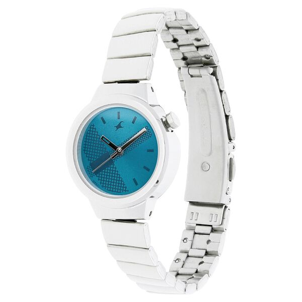 Fastrack Quartz Analog Blue Dial Metal Strap Watch for Girls - image number 1