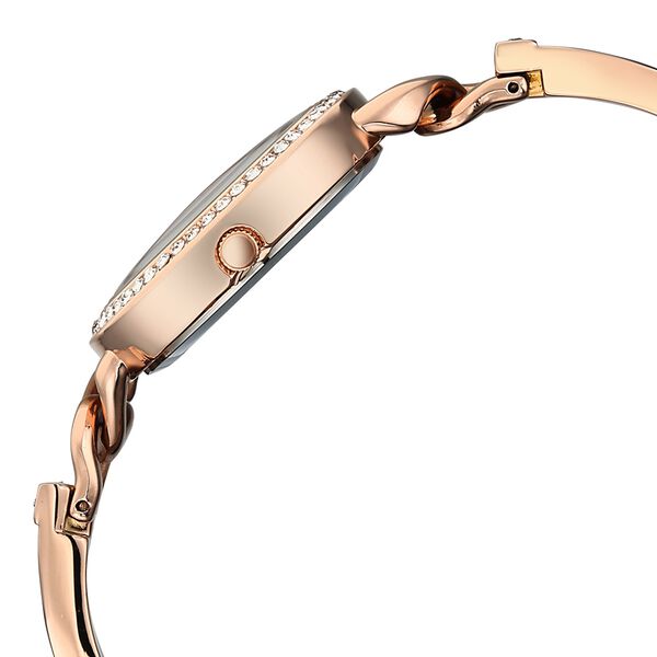 Vyb Mirage By Fastrack Quartz Analog Maroon Dial Rose Gold Metal Strap Watch For Girls - image number 4