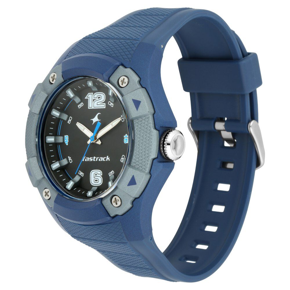 Fastrack Trendies Quartz Analog Black Dial Silicone Strap Watch