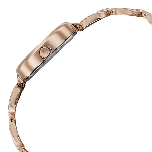Fastrack Style Up Quartz Analog Mother Of Pearl Dial Rose Gold Metal Strap Watch For Girls - image number 3