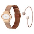 Fastrack Pulse Quartz Analog White Dial Rose Gold Stainless Steel Strap Watch For Girls - image number 2