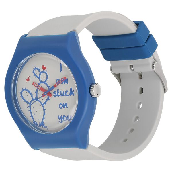 Fastrack Valentine Quartz Analog Grey Dial Silicone Strap Unisex Watch - image number 1