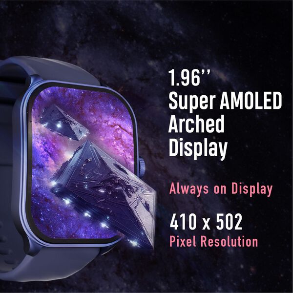 Fastrack Reflex Power|4.97 CM Super AMOLED Arched Display|410 x 502 Pixel Resolution|IP68 WR With Red Strap - image number 1