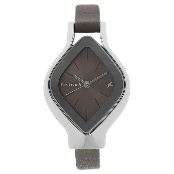 Fastrack Quartz Analog Brown Dial Leather Strap Watch for Girls - image number 0