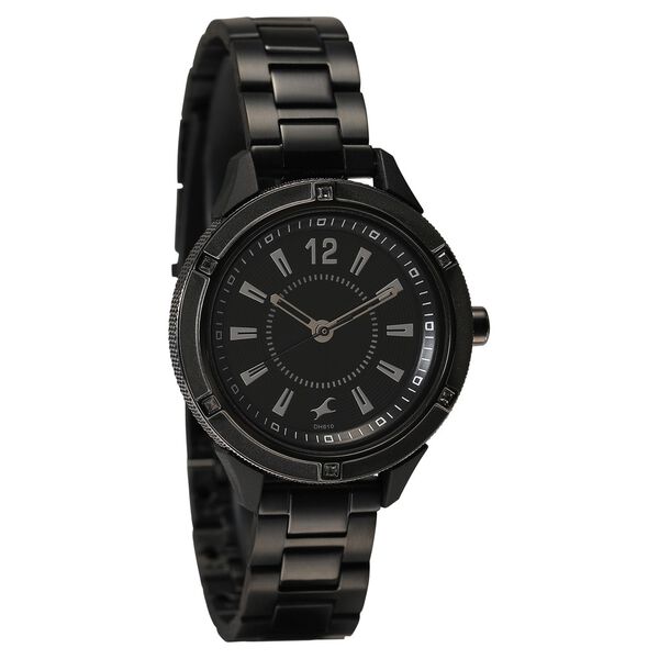 Fastrack Varsity Quartz Analog Black Dial Metal Strap Watch for Girls - image number 1