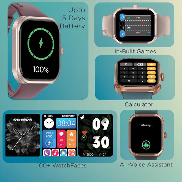 Fastrack Revoltt FS2+ Smartwatch 2.01" UltraVU Display Functional Crown SingleSync Nitro Fast Charging AI Voice Assitant - image number 5