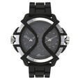 Fastrack Quartz Analog Silver Dial Leather Strap Watch for Guys