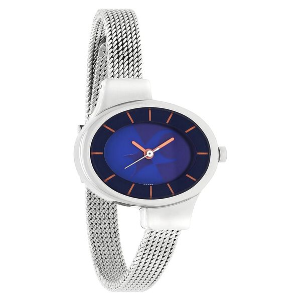 Fastrack Hitlist Quartz Analog Blue Dial Stainless Steel Strap Watch for Girls - image number 0