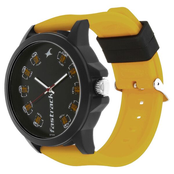 Fastrack Quartz Analog Black Dial Silicone Strap Watch for Unisex - image number 1