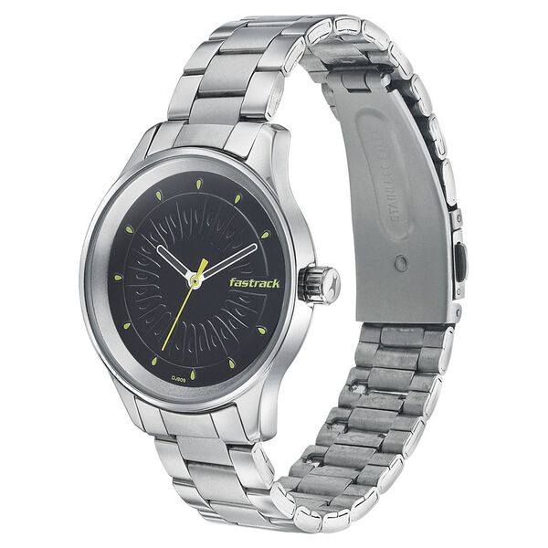 Fastrack Quartz Analog Black Dial Stainless Steel Strap Watch for Girls - image number 2
