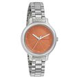 Fastrack Quartz Analog Orange Dial Stainless Steel Strap Watch for Girls - image number 0