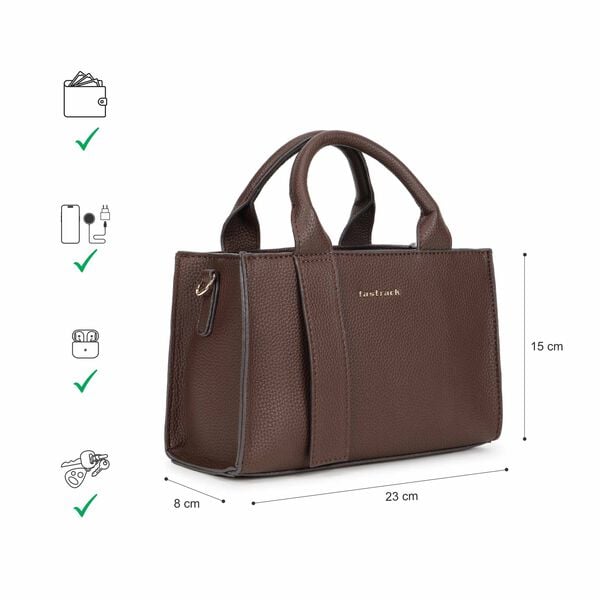 Chic brown satchel - image number 8