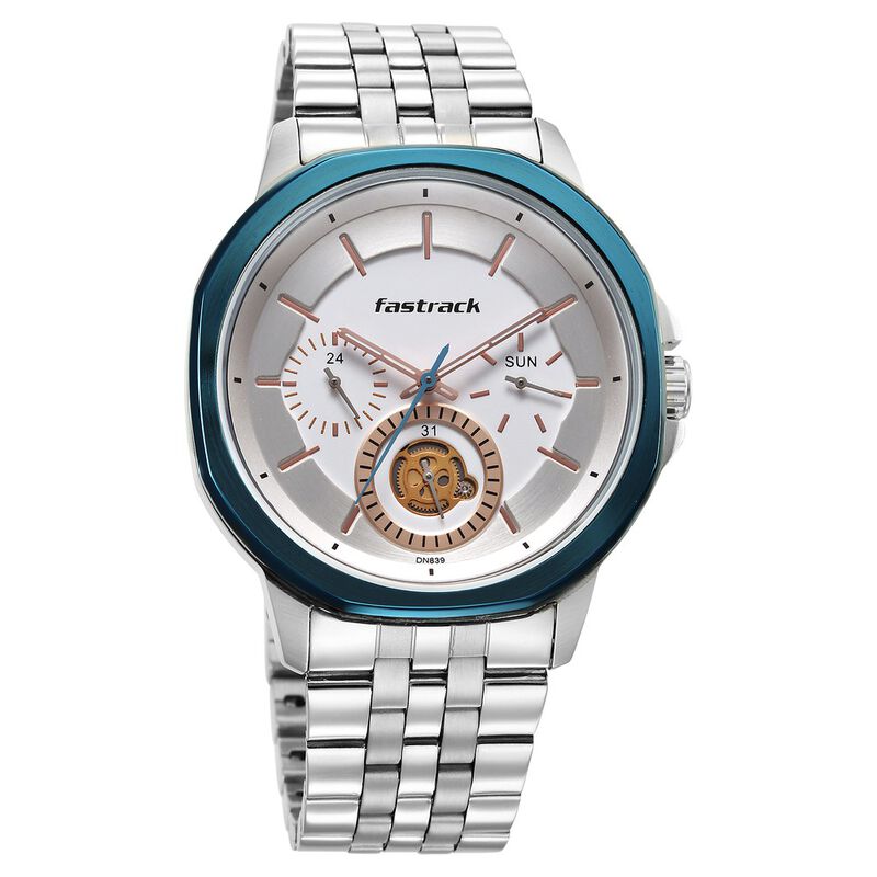 Buy Online Fastrack Exuberant Quartz Multifunction Silver Dial