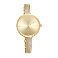 Fastrack Vyb Starlet Quartz Analog Golden Dial Metal Strap Watch for Girls - image number 1