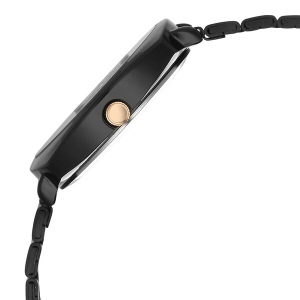 Fastrack Vyb Minimalist Quartz Analog Black Dial Black Color Metal Strap Watch For Girls - image number 4