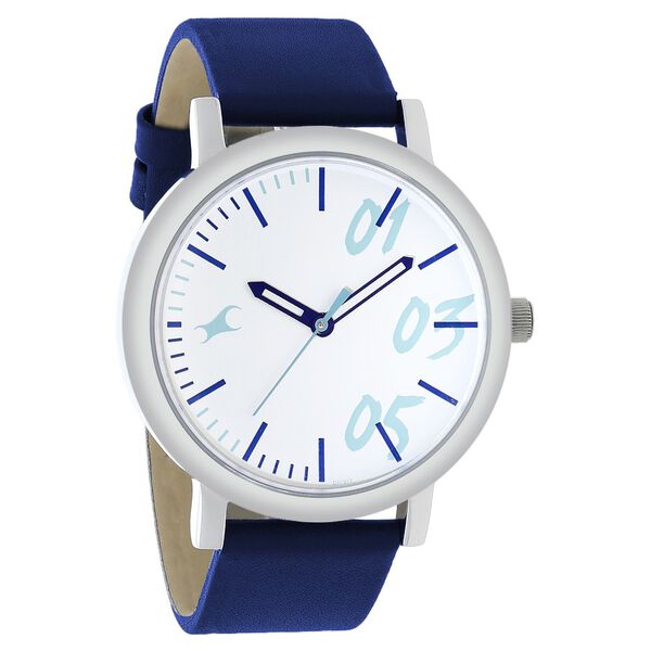 Fastrack Tropical Waters Quartz Analog White Dial Leather Strap Watch for Girls - image number 1