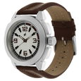 Fastrack Quartz Analog Silver Dial Leather Strap Watch for Guys - image number 1