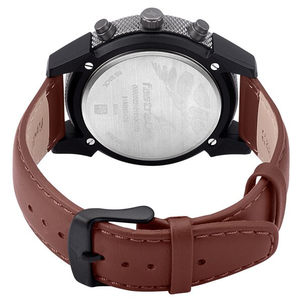 Fastrack Modular Quartz Analog Anthracite Dial Leather Strap Watch for Guys - image number 4